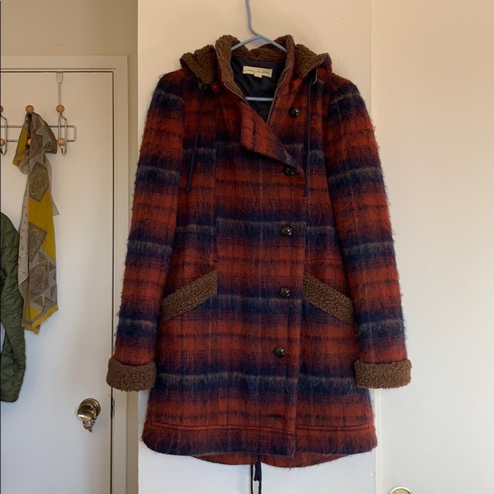 Staring at Stars UO plaid sherpa coat
